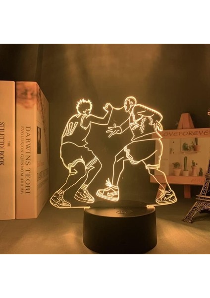 Slam Dunk Anime 3D Boy Için Gece Lambası 16 Renkler Kız Odası Dekor Illusion LED Lamba USB Manga Slam Dunk Şekil Uygun Çocuklar Fanlar Yılbaşı Hediyeleri (Yurt Dışından)