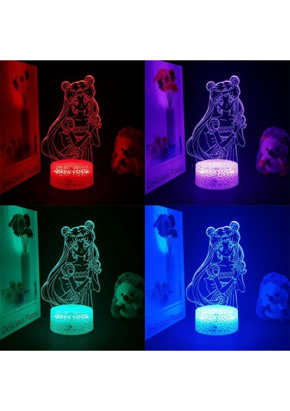 3D Denizci Gece Lambası, 16 Renk Değişimi Uzaktan Kumandalı LED Masa Lambası, Doğum Günü Noel Ay Hediyeleri Çocuklar, Erkek, Kız, Hayranlar Için Yatak Odası Dekorasyon Ürünleri (Yurt Dışından)