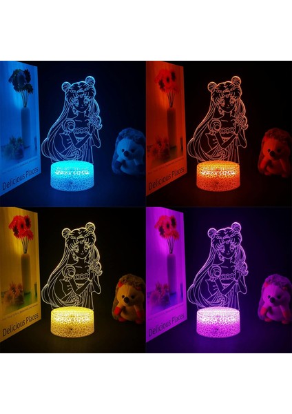 3D Denizci Gece Lambası, 16 Renk Değişimi Uzaktan Kumandalı LED Masa Lambası, Doğum Günü Noel Ay Hediyeleri Çocuklar, Erkek, Kız, Hayranlar Için Yatak Odası Dekorasyon Ürünleri (Yurt Dışından)