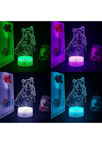 3D Denizci Gece Lambası, 16 Renk Değişimi Uzaktan Kumandalı LED Masa Lambası, Doğum Günü Noel Ay Hediyeleri Çocuklar, Erkek, Kız, Hayranlar Için Yatak Odası Dekorasyon Ürünleri (Yurt Dışından)