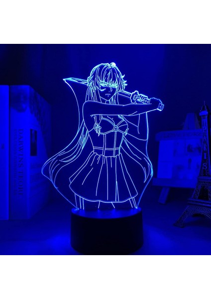 Erkek Için Gelecek Günlüğü Anime 3D Gece Lambası 16 Renkler Kız Odası Dekor Illusion LED Lamba USB Manga Yuno Gasai Şekil Uygun Çocuklar Hayranlar Noel Hediyeleri (Yurt Dışından)