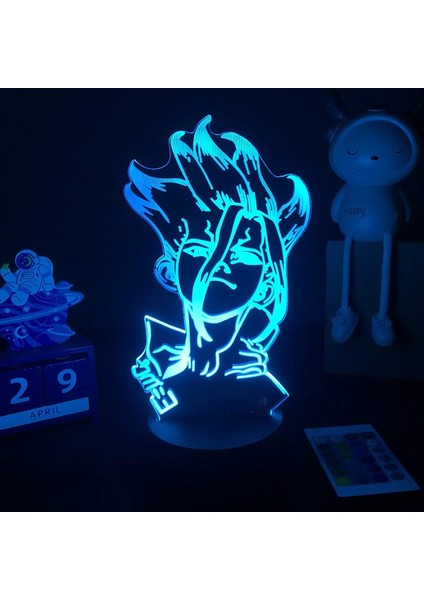 Dr Store Anime 3D Erkek Için Gece Lambası 16 Renk Kız Odası Dekor Illusion LED Lamba USB Manga Dr Store Gen Şekil Uygun Çocuklar Hayranlar Yılbaşı Hediyeleri (Dr Store2) (Yurt Dışından)