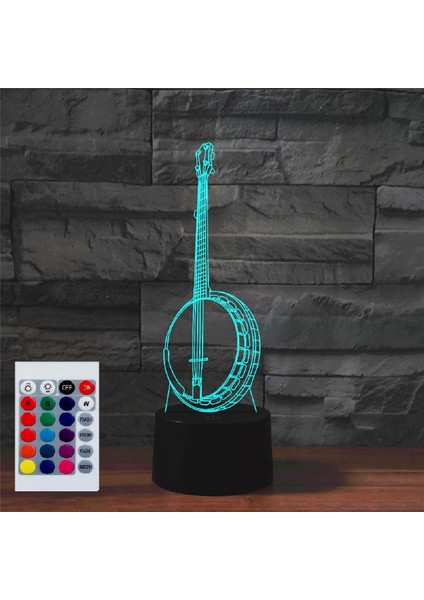 Çocuklar Için Gece Lambası 3D Huqin LED Lamba Uzaktan Kumandalı 16 Renk Değiştirme Noel Doğum Günü Hediyesi Çocuk Için (Yurt Dışından)
