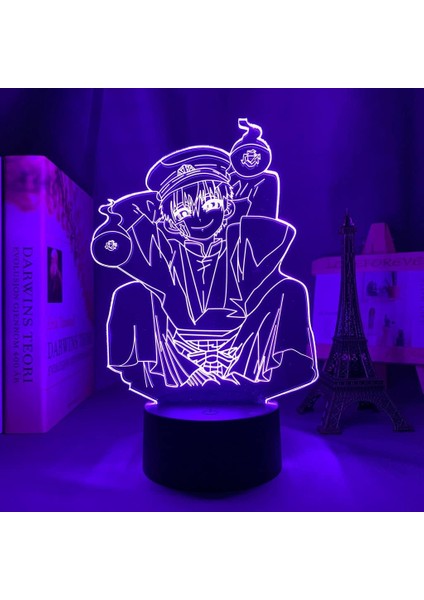 Boy Için Tuvalet Bağlı Anime 3D Gece Lambası 16 Renkler Kız Odası Dekor Illusion LED Lamba USB Manga Hanako Kun Şekil Uygun Çocuklar Hayranlar Noel Hediyeleri (Yurt Dışından)
