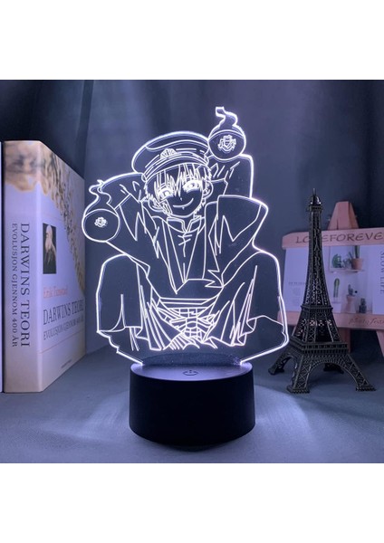 Boy Için Tuvalet Bağlı Anime 3D Gece Lambası 16 Renkler Kız Odası Dekor Illusion LED Lamba USB Manga Hanako Kun Şekil Uygun Çocuklar Hayranlar Noel Hediyeleri (Yurt Dışından)
