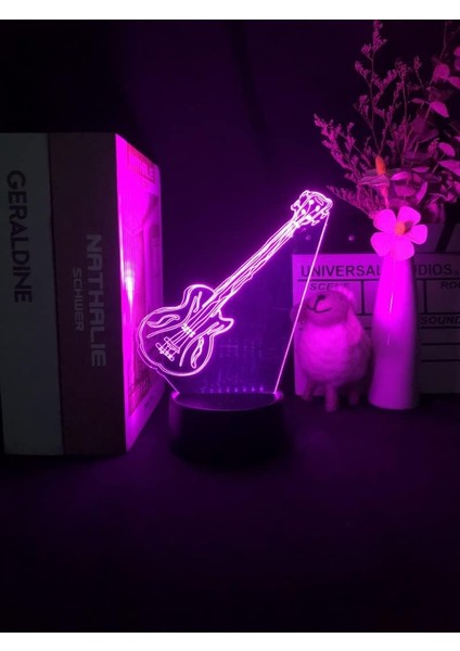 Çocuklar Için Gece Lambası, 3D Illüzyon Gece Lambası, Renk Değişimi Gece Lambası 3D LED Gece Lambası 7 Renkli Işıklı Müzik Piyano Ev Dekoru Işığı Inanılmaz Görsel Optik Enstrüman (Yurt Dışından)