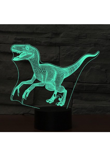 Çocuklar Için Gece Lambası 3D Dinozor LED Lamba Uzaktan Kumanda ile 16 Renk Değiştirme Noel Doğum Günü Hediyesi Çocuk Için (Yurt Dışından)