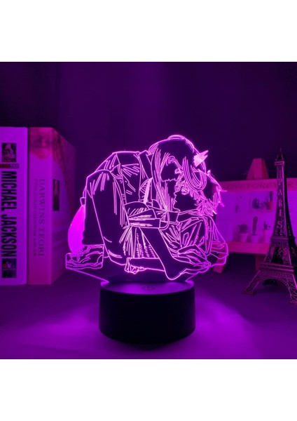 Testere Adam Anime 3D Gece Lambası Boy Için 16 Renkler Kız Odası Dekor Illusion LED Lamba USB Manga Pochita Şekil Uygun Çocuklar Fanlar Noel Hediyeleri (Yurt Dışından)