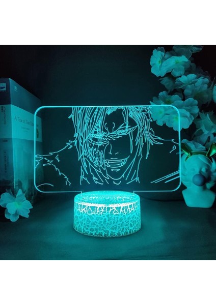 Bleaoh Anime 3D Erkek Için Gece Lambası 16 Renk Kız Odası Dekor Illusion LED Lamba USB Manga Grimmjow Jaegerjaquez Şekil Uygun Çocuklar Hayranlar Noel Hediyeleri (Lav Lambası) (Yurt Dışından)
