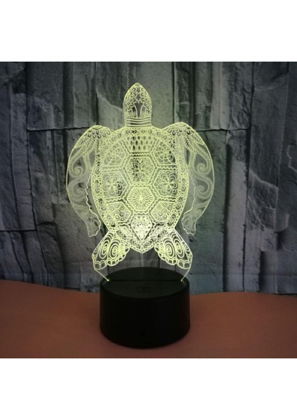 3D LED USB Illusion Lamba Erkek Bebek Gece Lambası Uyku Gece Lambası Renkli Ev Dekor Işıkları Hediye, A-7 Renk Hiçbir Uzaktan (Yurt Dışından)