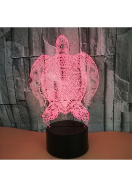 3D LED USB Illusion Lamba Erkek Bebek Gece Lambası Uyku Gece Lambası Renkli Ev Dekor Işıkları Hediye, A-7 Renk Hiçbir Uzaktan (Yurt Dışından)