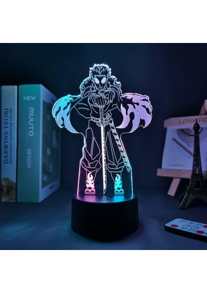 Çocuk Işığı, 3D Gece Lambası Çocuk Odası Dekorasyonu Gece Lambası Anime Odası Dekorasyonu LED Lamba ile Masa Lambası Başucu LED Gece Lambası (Yurt Dışından)