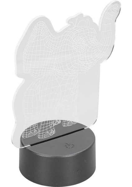 3D Fil Şekli LED Gece Lambası, 7 Renk Yatak Odası Lambası, Dokunmatik Anahtar Optik Lamba, Çocuk Odası Için USB Güç Kaynağı Masa Dekorasyon Işığı (3.5x7.3 Inç) (Yurt Dışından)