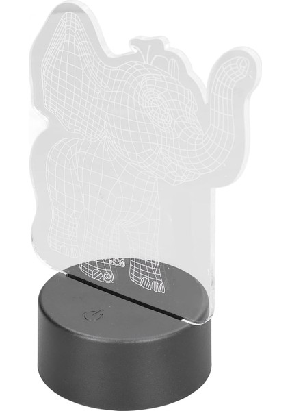 3D Fil Şekli LED Gece Lambası, 7 Renk Yatak Odası Lambası, Dokunmatik Anahtar Optik Lamba, Çocuk Odası Için USB Güç Kaynağı Masa Dekorasyon Işığı (3.5x7.3 Inç) (Yurt Dışından)