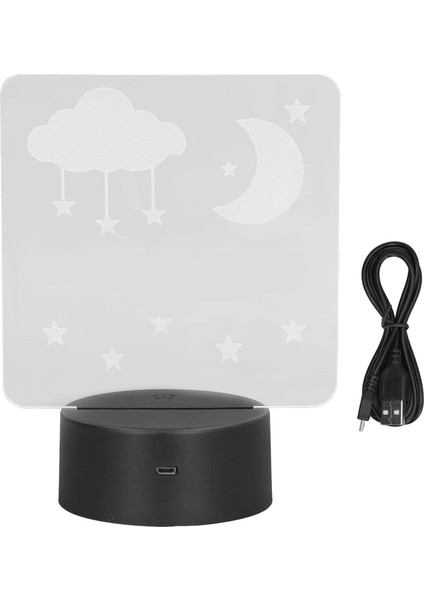 3D Lamba, 3D LED Gece Lambası Dokunmatik Kontrol 7 Renk Masa Masa Dekoru Için Kablo ile Benzersiz Modelleme (Yurt Dışından)