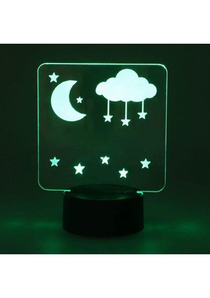 3D Lamba, 3D LED Gece Lambası Dokunmatik Kontrol 7 Renk Masa Masa Dekoru Için Kablo ile Benzersiz Modelleme (Yurt Dışından)