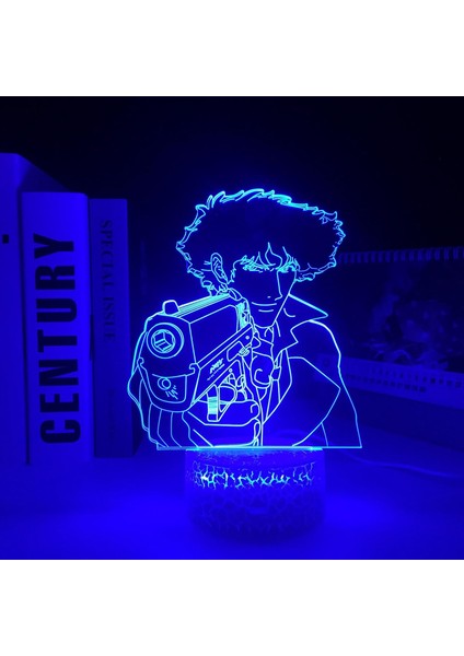 Hayranları Için Anime Kovboy Bebop 3D Gece Lambası 16 Renkler Dekor Illusion Uzaktan Kumandalı LED Lamba, Manga Kovboy Bebop Şekil Noel Hediyesi Oyuncaklar Çocuklar/erkekler (Yurt Dışından)