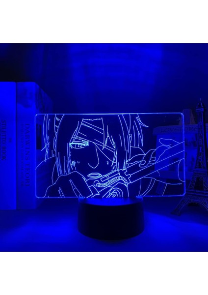 Allack On Tltan Anime 3D Gece Lambası Boy Için 16 Renk Kız Odası Dekor Illusion LED Lamba USB Manga Hange Zoe Şekil Uygun Çocuklar Hayranlar Yılbaşı Hediyeleri (Yurt Dışından)
