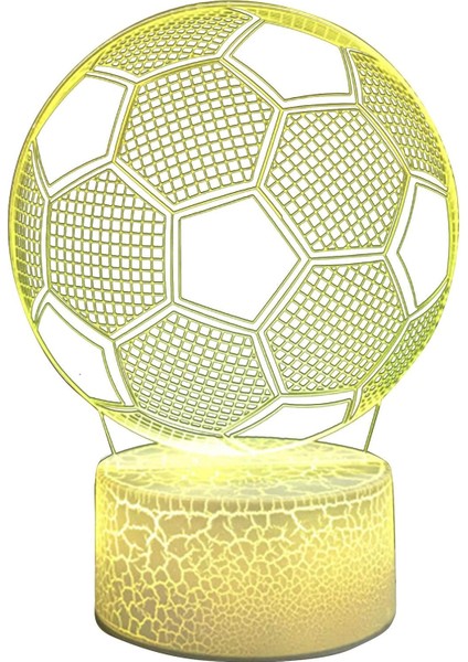 3D Futbol Şekilli Masa Işıkları, Renkler Uzaktan Kumandalı Gece 3D Lamba 1pc Kontrol Işığı 16 LED Işık Dış Mekan LED Noel Ağaçları (Çok Renkli, Tek Boyut) (Yurt Dışından)