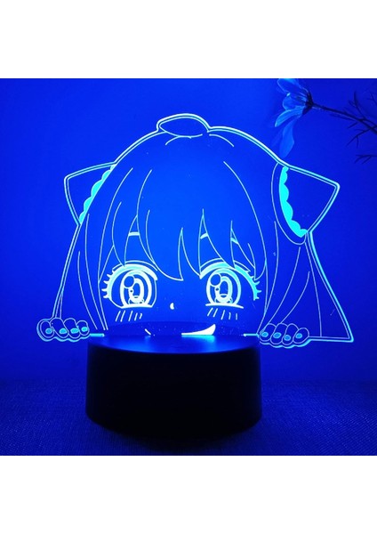 Aile Forger Anya Anime Figürü 3D Yatak Odası Için LED Lamba Manga Gece Işıkları Çocuk Odası Dekor Çocuk Doğum Günü Hediyeleri 3D Illusion Lamba (Yurt Dışından)