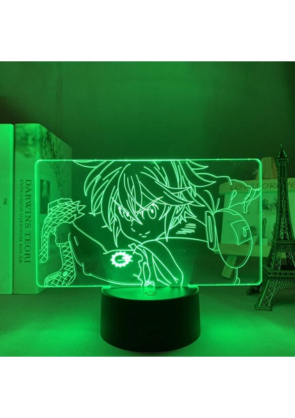Anime LED Işık Yedi Ölümcül Günah Meliodas Çocuk Odası Dekorasyon Gece Lambası Doğum Günü Hediyesi Odası Dekor Masası 3D Lamba Manga (Yurt Dışından)