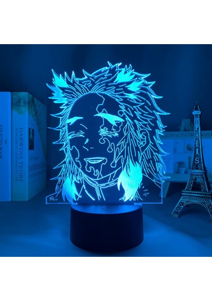 Anime LED Işık Kimetsu Hiçbir Yaiba Kyojuro Rengoku Yatak Odası Dekorasyon Için Gece Lambası Hediye Manga 3D Lamba Demon Slayer Odası Dekor (Yurt Dışından) modelleri