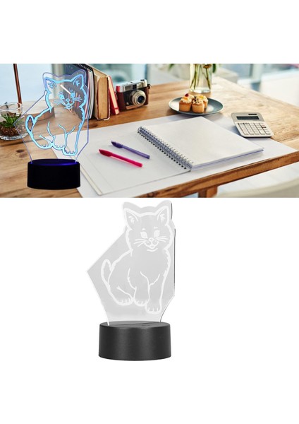 3D Kedi Gece Lambası, 3D Kedi Lambası 3D LED Ayarlanabilir Renkler Yumuşak Sıcak Işık Güvenli Dayanıklı Kolay Kullanım USB Veya Pil 3D Gece Lambası (Yurt Dışından) modelleri