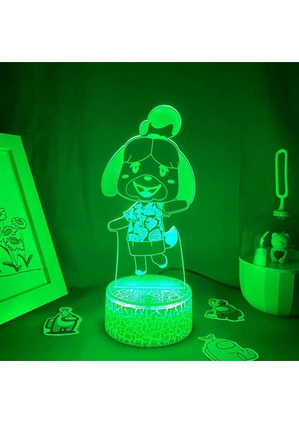 Hayvan Geçişi Oyunu Erkek Için 3D Gece Lambası 16 Renk Kız Odası Dekoru Illusion LED Lamba USB Manga Hayvan Geçişi Figürü Uygun Çocuk Hayranları Yılbaşı Hediyeleri (Animal Crossing4) (Yurt Dışından)