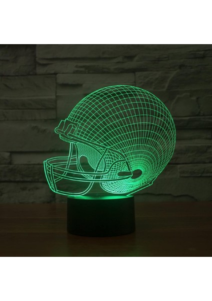Çocuklar Için Gece Lambası 3D Rugby Şapkası LED Lamba Uzaktan Kumandalı 16 Renk Değiştirme Noel Doğum Günü Hediyesi Çocuk Için (Yurt Dışından) fırsatları