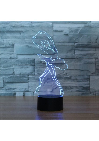 Çocuklar Için Gece Lambası 3D Bale Kız LED Lamba Uzaktan Kumanda ile 16 Renk Değiştirme Noel Doğum Günü Hediyesi Çocuk Için (Yurt Dışından)
