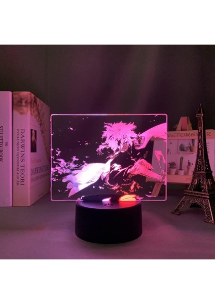 Denaon Slayer Anime 3D Erkek Için Gece Lambası 16 Renk Kız Odası Dekor Illusion LED Lamba USB Manga Kimetsu Hiçbir Yaiba Şekil Uygun Çocuklar Hayranlar Yılbaşı Hediyeleri (Yurt Dışından)