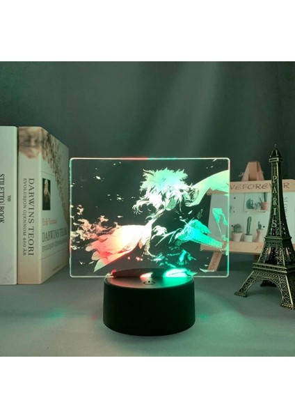 Denaon Slayer Anime 3D Erkek Için Gece Lambası 16 Renk Kız Odası Dekor Illusion LED Lamba USB Manga Kimetsu Hiçbir Yaiba Şekil Uygun Çocuklar Hayranlar Yılbaşı Hediyeleri (Yurt Dışından)