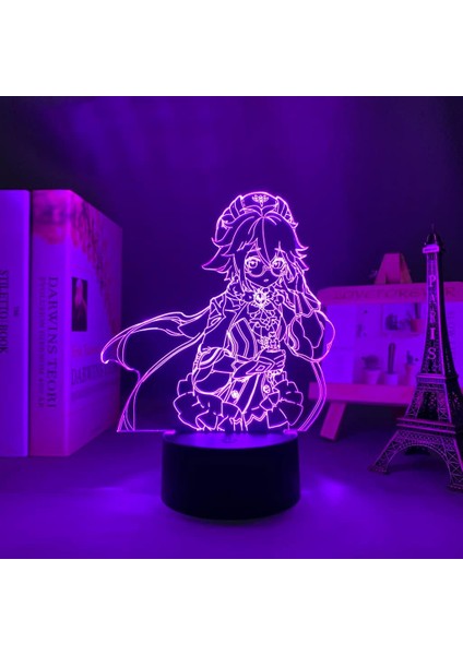 Oyun Genshin Etki Figürü Çocuklar Hayranları Için 3D Gece Lambası, Uzaktan Kumanda ile Değişen 16 Renk, Çocuk Odası Dekoru, Manga Illusion LED Oyuncak Lamba Kız Erkek Noel Hediyeleri (Yurt Dışından)