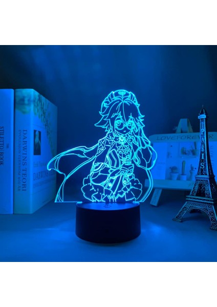 Oyun Genshin Etki Figürü Çocuklar Hayranları Için 3D Gece Lambası, Uzaktan Kumanda ile Değişen 16 Renk, Çocuk Odası Dekoru, Manga Illusion LED Oyuncak Lamba Kız Erkek Noel Hediyeleri (Yurt Dışından)
