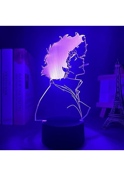 Hayranları Için Anime Kovboy Bebop 3D Gece Lambası 16 Renkler Dekor Illusion Uzaktan Kumandalı LED Lamba, Manga Kovboy Bebop Şekil Noel Hediyesi Oyuncaklar Çocuklar/erkekler (Yurt Dışından)