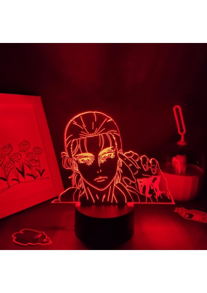 Saldırı Anime Figürü Eren Yeager Jaeger Manga Hediye Shingeki 3D Lambalar Yatak Odası Masa Dekoru Gece Lambası Oyuncak Hediye Noel Doğum Günü Çocuk Odası Pxjd (Yurt Dışından)