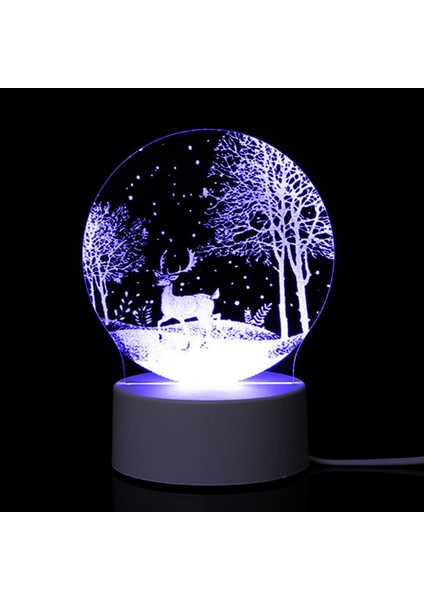 Gece Lambası 3D Illusion Lambası 7 Renk Değiştirme Işıkları Yatak Odası Oturma Odası Süslemeleri Noel Cadılar Bayramı Doğum Günü Hediyeleri Çocuklar Çocuklar Için Genç (Yurt Dışından)