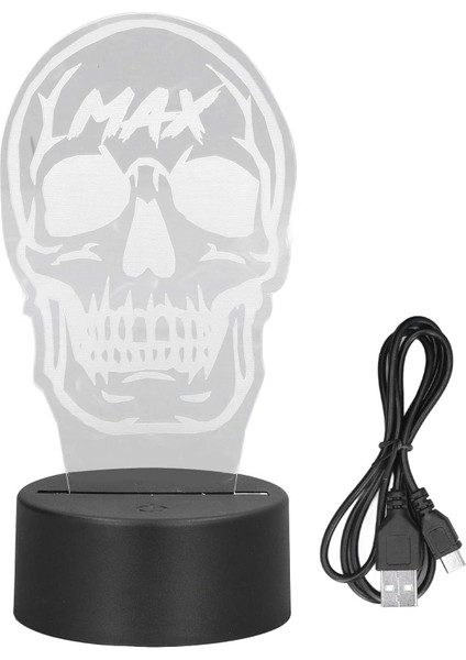 Kafatası 3D Işık 7 Renkli Dokunmatik LED Gece Lambası 3D Gece Lambası Değişen LED Gece Lambası USB Powered Yanında Lamba Doğum Günü Hediyesi Için Masa Dekorasyonu (Yurt Dışından)