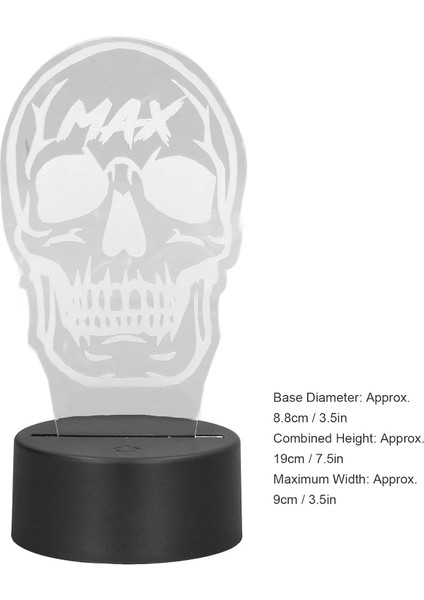 Kafatası 3D Işık 7 Renkli Dokunmatik LED Gece Lambası 3D Gece Lambası Değişen LED Gece Lambası USB Powered Yanında Lamba Doğum Günü Hediyesi Için Masa Dekorasyonu (Yurt Dışından) modelleri