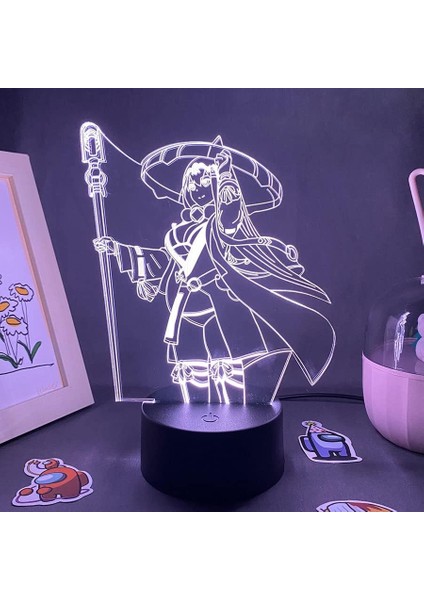 Anime Fate Fanlar Için 3D Nightlight Kaldı 16 Renk Dekor Illusion Uzaktan Kumandalı LED Lamba, Manga Fate Stay Şekil Noel Hediyesi Oyuncaklar Çocuklar/erkekler (Siyah Lamba) (Yurt Dışından)