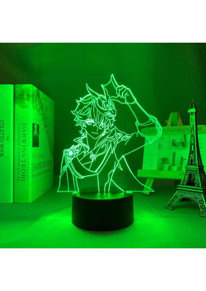 Oyun Genshin Etki Figürü Çocuklar Hayranları Için 3D Gece Lambası, Uzaktan Kumanda ile Değişen 16 Renk, Çocuk Odası Dekoru, Manga Illusion LED Oyuncak Lamba Kız Erkek Noel Hediyeleri (Yurt Dışından) fırsatları
