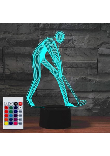 Çocuklar Için Gece Lambası 3D Oyun Golf LED Lamba Uzaktan Kumanda ile 16 Renk Değiştirme Noel Doğum Günü Hediyesi Çocuk Için (Yurt Dışından)