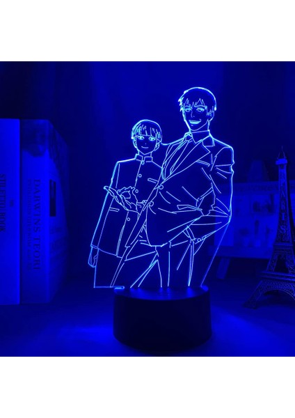 Mob Psycho 100 Anime 3D Gece Lambası Boy Için 16 Renk Kız Odası Dekor Illusion LED Lamba USB Manga Arataka Reigen Şekil Uygun Çocuklar Hayranlar Yılbaşı Hediyeleri (Yurt Dışından)