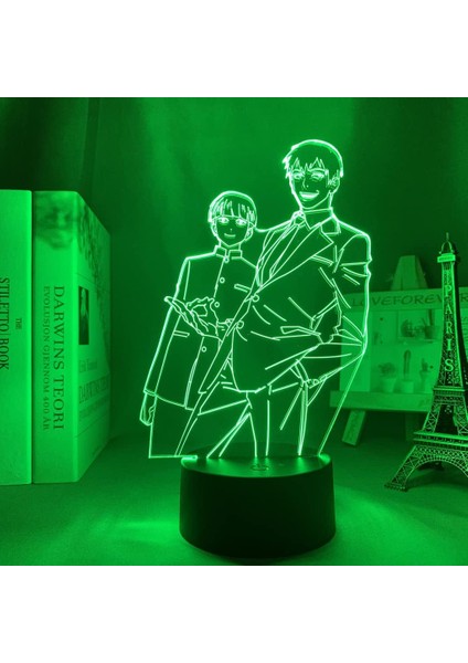 Mob Psycho 100 Anime 3D Gece Lambası Boy Için 16 Renk Kız Odası Dekor Illusion LED Lamba USB Manga Arataka Reigen Şekil Uygun Çocuklar Hayranlar Yılbaşı Hediyeleri (Yurt Dışından) fırsatları