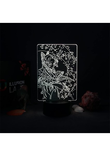 Manga Demon Slayer Gece Lambası Masa Masa Lambaları 3D LED Kimetsu Hayır Ev Dekorasyon Için Işık Arkadaş Için Hediye (Yurt Dışından)