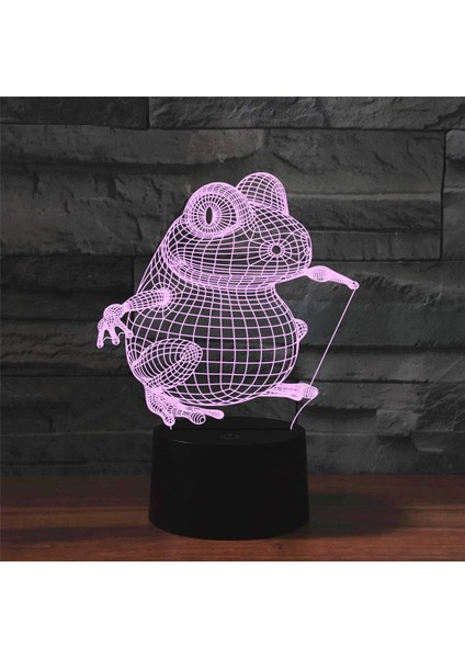 Çocuklar Için Gece Lambası 3D Kurbağa LED Lamba Uzaktan Kumandalı 16 Renk Değiştirme Noel Doğum Günü Hediyesi Çocuk Için (Yurt Dışından)