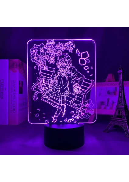 Anime LED Işık Bungo Sokak Köpekleri Odası Dekor Için Doğum Günü Hediyesi Anime Gadget Bungo Sokak Köpekleri 3D Lamba Manga (Yurt Dışından)