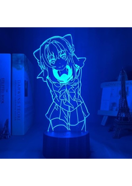 Çocuklar Için Sabit Gece Işığı, 3D Illüzyon Işığı 7 Renk Değişimi Tatil Doğum Günü Yatak Odası Dekorasyonu LED Gece Lambası Doğum Günü Hediyesi Huaifu Manga LED Işık 3D Anime Işığı (Yurt Dışından) fırsatları