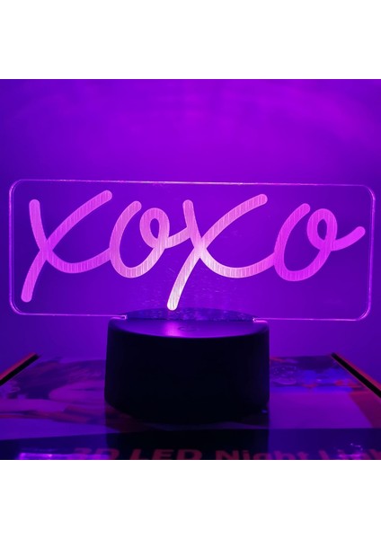 Xoxo Neon Işık Işaretleri 3D Hediyeler Için LED Gece Işıkları Erkek Arkadaşı Kız Arkadaşı Sevgilisi Gençler Çocuk Odası Serin Ev Partisi Dekoru, Uzaktan Kumandalı 16 Renk (2) (Yurt Dışından)