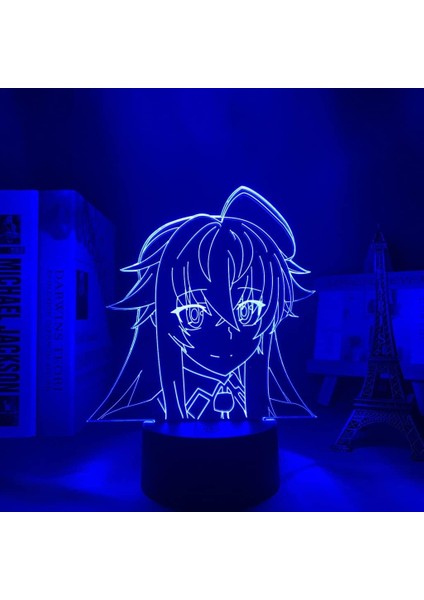 Lise Dxd Anime LED Işık Ev Dekorasyon Için Doğum Günü Hediyesi Manga 3D Gece Lambası Rias Gremory Lise Dxd (Yurt Dışından)
